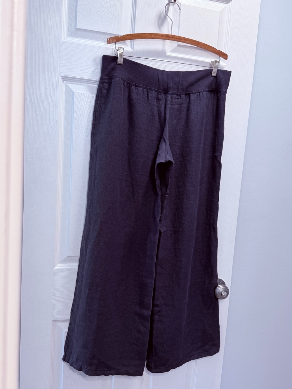 NWT Lilly Pulitzer Wide Leg Drawstring Linen Pants in Deep Navy - Picture 2 of 6